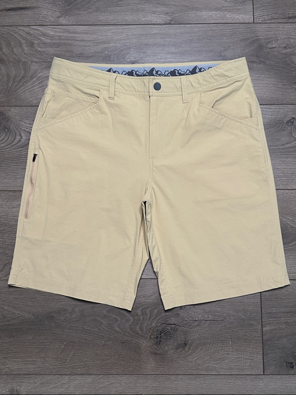 Stio Cut Bank 10” Hiking Casual Travel Shorts‎ Tan Size 35